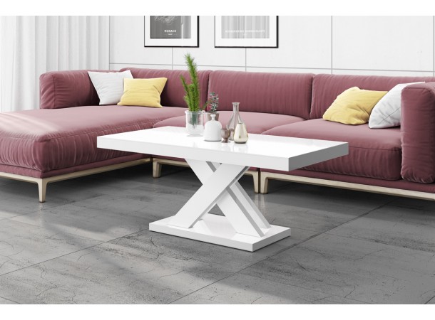 Столик Xenon Lux mini Hubertus білий глянцевий 120 см