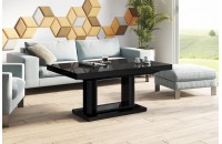 Столик Quadro Lux Hubertus чорний 120-170 см висота 55-75 см