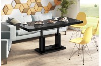 Столик Quadro Lux Hubertus чорний матовий 120-170 см висота 55-75 см