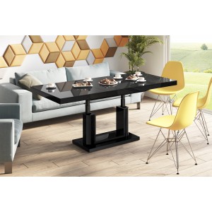 Столик Quadro Lux Hubertus чорний 120-170 см висота 55-75 см