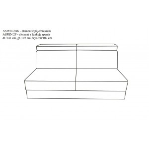 Кутовий диван Aspen Libro 335x263 см