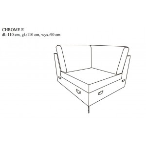 Кутовий диван Chrome Libro 276x184 см